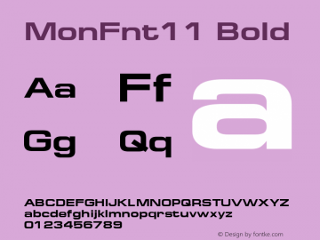 MonFnt11 Bold 001.001图片样张