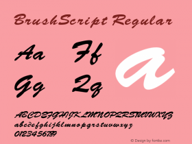 BrushScript Regular 001.000 Font Sample