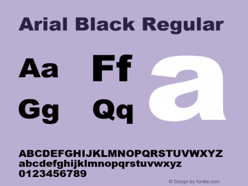 Arial Black Regular Version 2.20图片样张