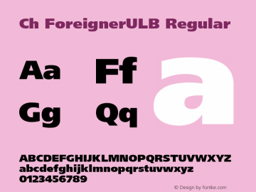 Ch ForeignerULB Regular 001.000图片样张