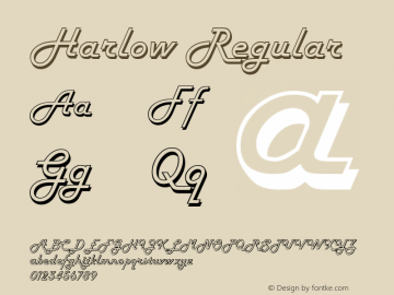 Harlow Regular Version 1.3 Font Sample