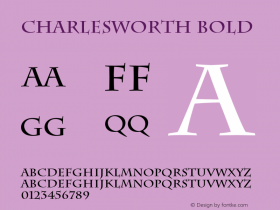 Charlesworth Bold Version 1.0 Font Sample