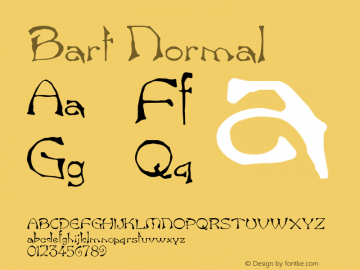Bart Normal Altsys Fontographer 4.1 12/20/94图片样张