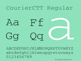 CourierCTT Regular TrueType Maker version 3.00.00 Font Sample