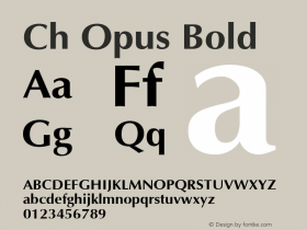 Ch Opus Bold 001.000 Font Sample