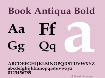 Book Antiqua Bold Version 2.35图片样张