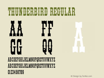 Thunderbird Regular Version 1.2 Font Sample