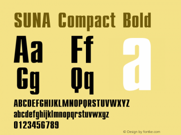 SUNA Compact Bold 001.000 Font Sample