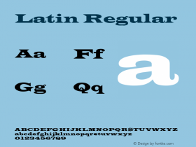 Latin Regular 3.1 Font Sample