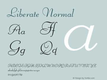 Liberate Normal Altsys Fontographer 4.1 1/8/95 Font Sample