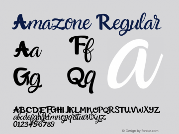 Amazone Regular Version 1.000 Font Sample