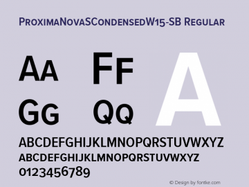 ProximaNovaSCondensedW15-SB Regular Version 3.50图片样张