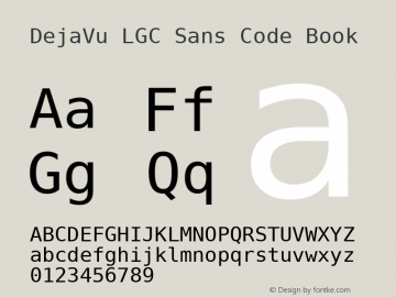 DejaVu LGC Sans Code Book Version 1.2 Font Sample