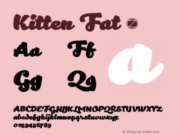 Kitten Fat ☞ Version 1.000;com.myfonts.easy.zetafonts.kitten.fat.wfkit2.version.4EWz图片样张