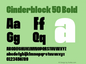 Cinderblock 50 Bold Version 1.000图片样张