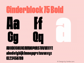 Cinderblock 75 Bold Version 1.000图片样张