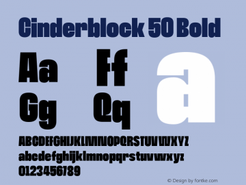 Cinderblock 50 Bold Version 1.000图片样张
