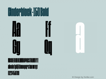 Cinderblock-150 Bold Version 1.000 Font Sample