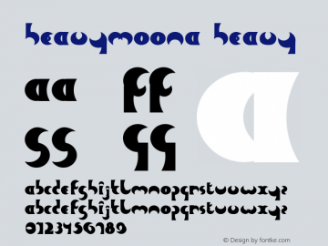 HeavyMoonA Heavy Version 1.000 Font Sample
