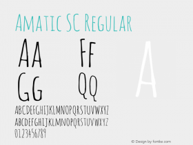 Amatic SC Regular Version 1.001 Font Sample