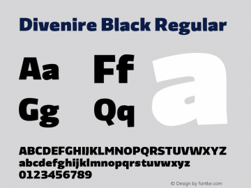 Divenire Black Regular Version 5.008;PS 5.1;hotconv 1.0.86;makeotf.lib2.5.63406图片样张