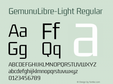 GemunuLibre-Light Regular Version 1.001;PS 1.0;hotconv 1.0.86;makeotf.lib2.5.63406图片样张