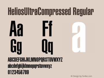 HeliosUltraCompressed Regular OTF 1.0;PS 004.001;Core 116;AOCW 1.0 161图片样张