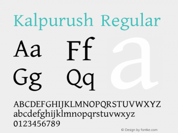 Kalpurush Regular Version 0.258 Font Sample
