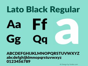 Lato Black Regular Version 2.015; 2015-08-06; http://www.latofonts.com/图片样张