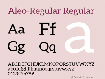 Aleo-Regular Regular Version 1.1 Font Sample