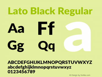 Lato Black Regular Version 2.015; 2015-08-06; http://www.latofonts.com/图片样张