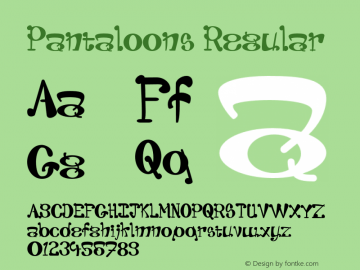 Pantaloons Regular 2015-03-07 Font Sample