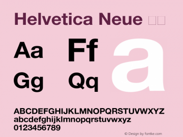 Helvetica Neue 粗体 6.1d8e1 Font Sample