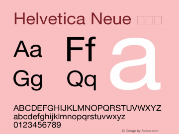 Helvetica Neue 常规体 6.1d8e1 Font Sample