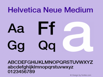 Helvetica Neue Medium 6.1d8e1图片样张