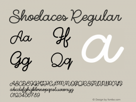 Shoelaces Regular Version 1.00 October 27, 2016, initial release Font Sample