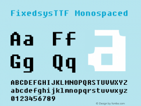 FixedsysTTF Monospaced Version 1.0图片样张