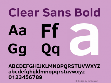 Clear Sans Bold Version 1.00图片样张