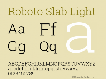 Roboto Slab Light Version 1.100263; 2013; ttfautohint (v0.94.20-1c74) -l 8 -r 12 -G 200 -x 14 -w 