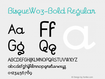 BisqueW03-Bold Regular Version 2.00图片样张