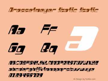 Drosselmeyer Italic Italic Version 3.0; 2016 Font Sample