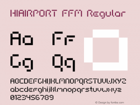 HIAIRPORT FFM Regular Macromedia Fontographer 4.1.5 06.07.2000图片样张
