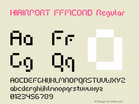 HIAIRPORT FFMCOND Regular Macromedia Fontographer 4.1.5 06.07.2000图片样张