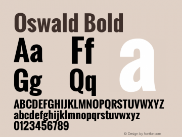 Oswald Bold Version 2.002; ttfautohint (v0.92.18-e454-dirty) -l 8 -r 50 -G 200 -x 0 -w 