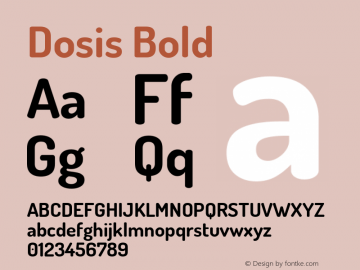 Dosis Bold Version 2.007图片样张