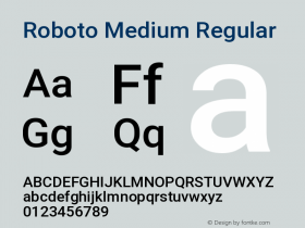 Roboto Medium Regular Version 2.135图片样张