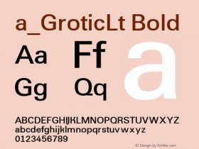 a_GroticLt Bold Macromedia Fontographer 4.1 7.07.97图片样张
