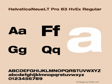 HelveticaNeueLT Pro 83 HvEx Regular Version 1.300;PS 001.003;hotconv 1.0.38图片样张