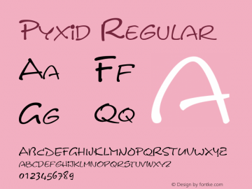 Pyxid Regular The IMSI MasterFonts Collection, tm 1995 IMSI Font Sample