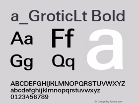 a_GroticLt Bold Macromedia Fontographer 4.1 7.07.97图片样张